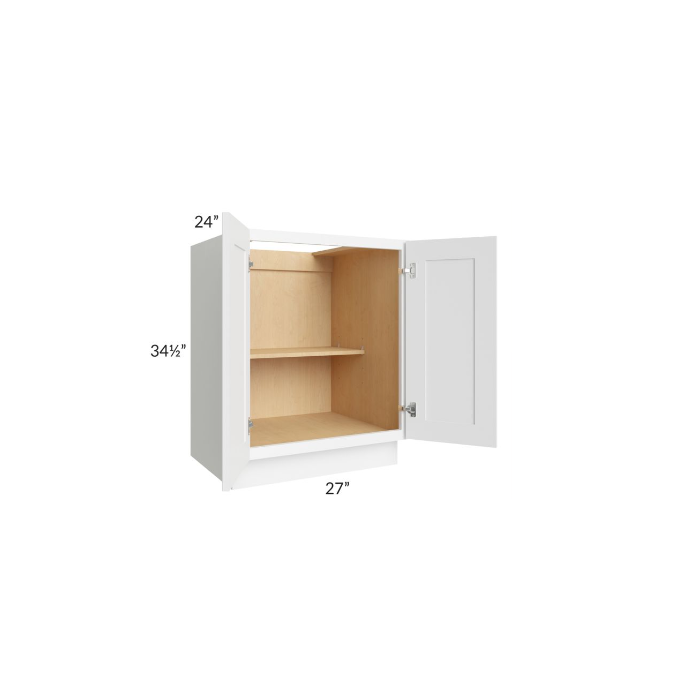 Brilliant White Shaker 27" Full Height Door Base Cabinet
SW-B27FH-Assembled