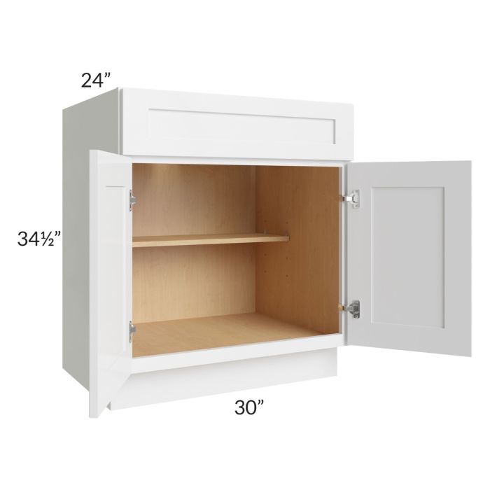 Stratton White Shaker 30" Base Cabinet