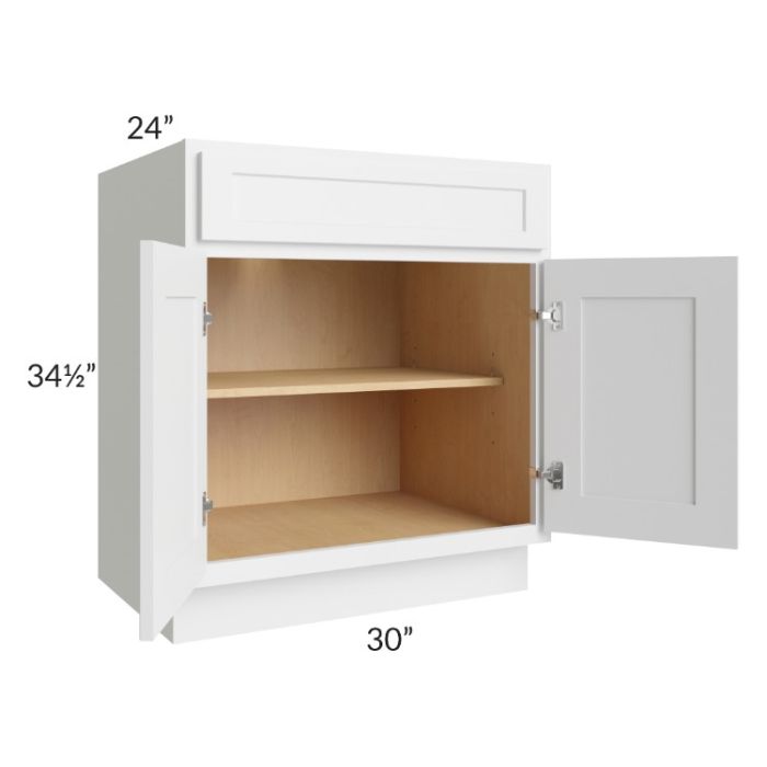 Stratus White 30" Base Cabinet