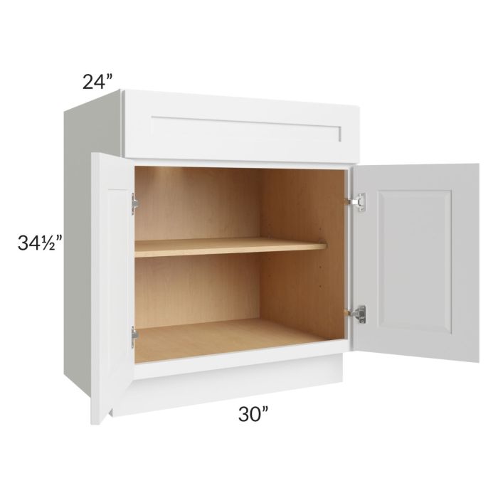 Brighton White Shaker 30" Base Cabinet