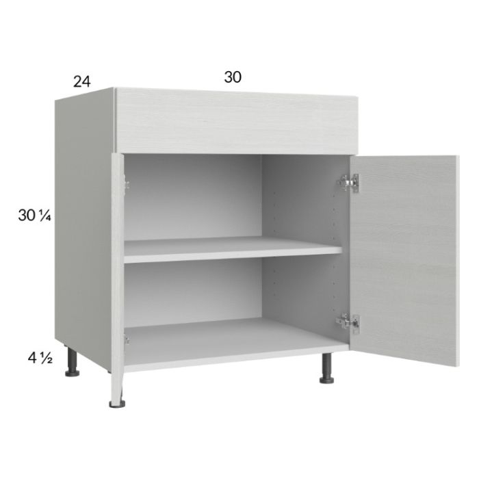 Euro White Grain 30" Base Cabinet