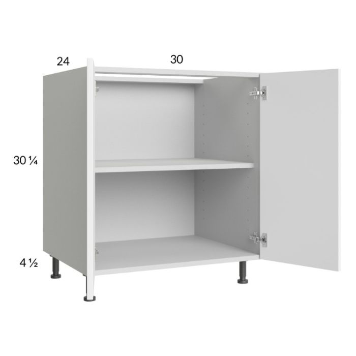 Euro Gloss White 30" Full Height Door Base Cabinet
