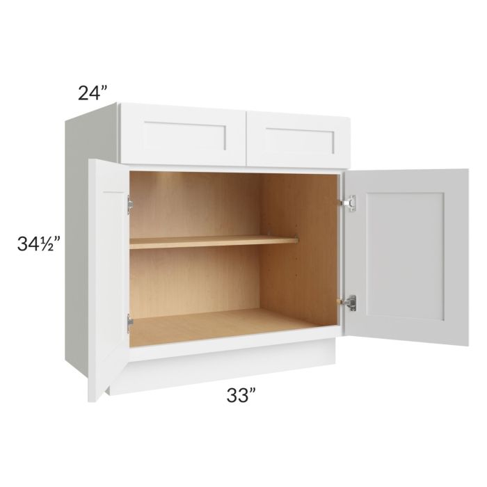 Stratton White Shaker 33" Base Cabinet