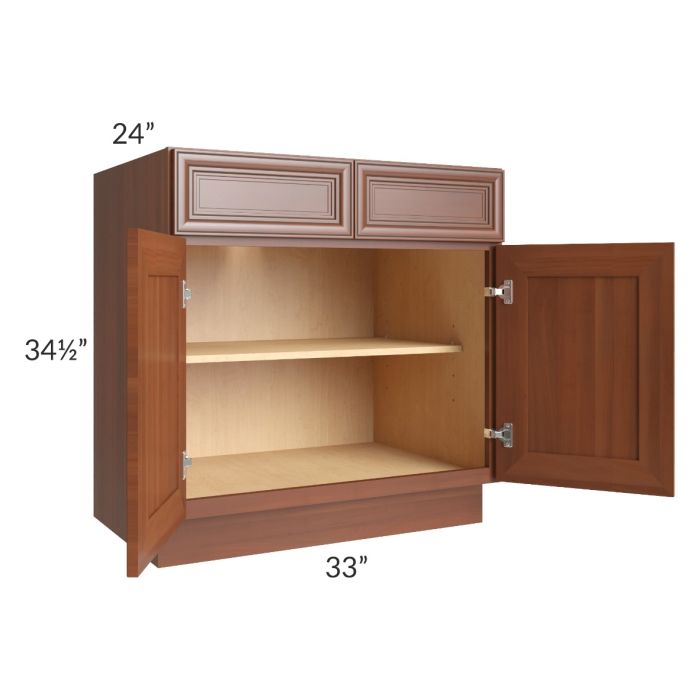 Phoenix Caramel Glaze 33" Base Cabinet