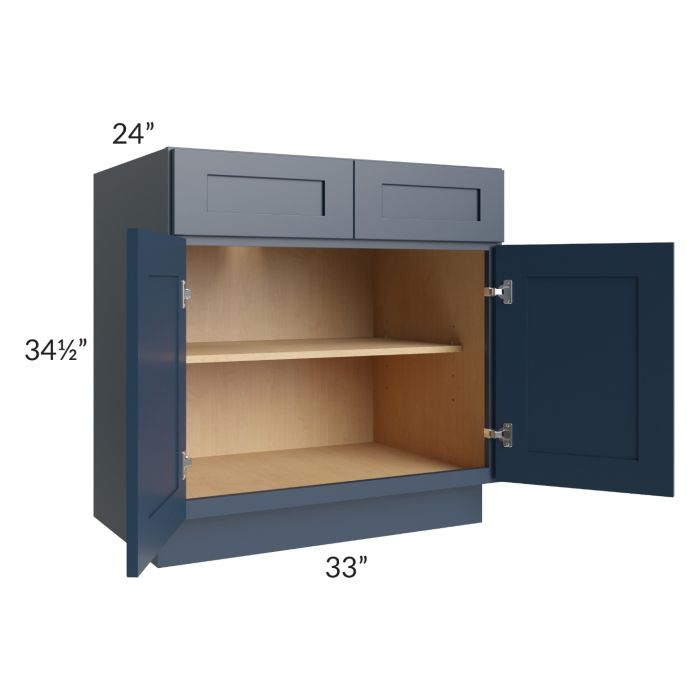 Midtown Blue Shaker 33" Base Cabinet