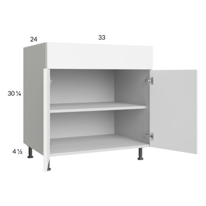 Euro Gloss White 33" Base Cabinet