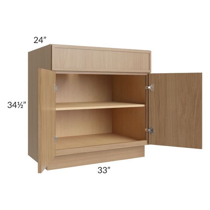 Township Rift Oak 33" Full Height Door Base Cabinet