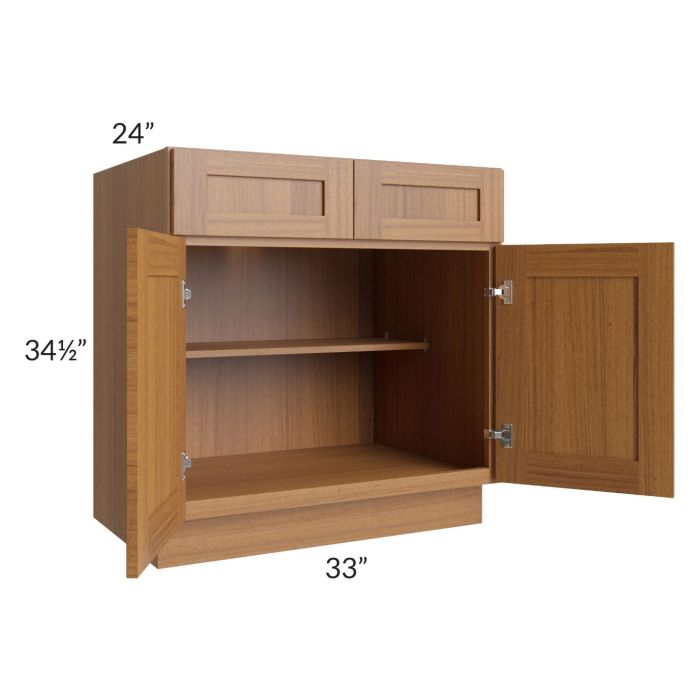 Artisan Walnut Shaker 33" Base Cabinet