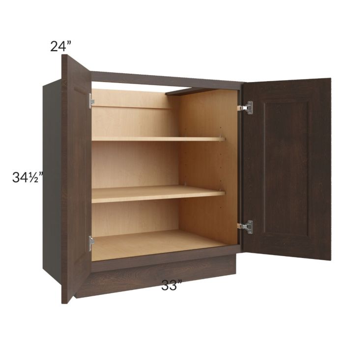 Tuscan Kona Brown 33" Full Height Door Base Cabinet