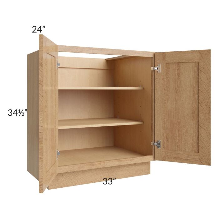 Midtown Timber Shaker 33" Full Height Door Base Cabinet