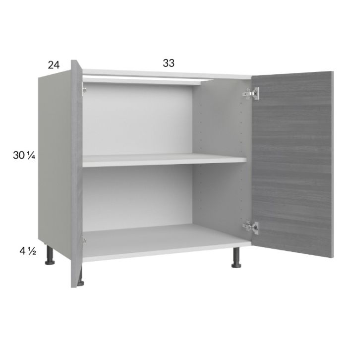 Euro Grey 33" Full Height Door Base Cabinet