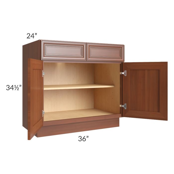 Phoenix Caramel Glaze 36" Base Cabinet