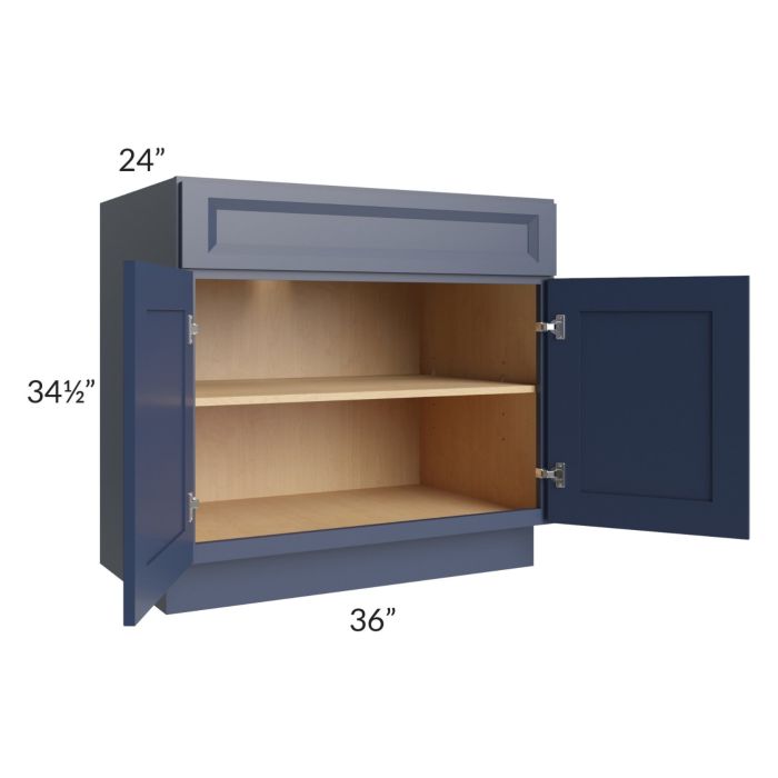 Bayville Blue 36" Full Height Door Base Cabinet