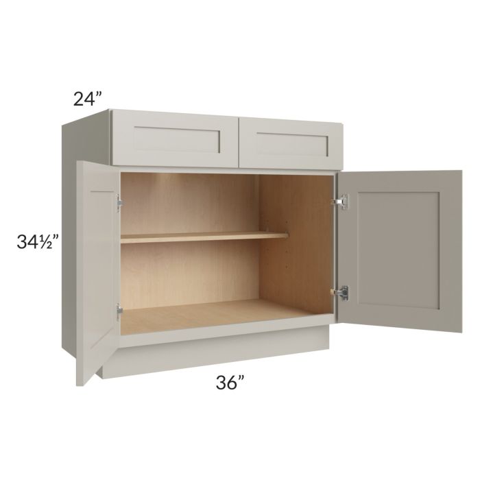 Stratton Light Grey Shaker 36" Base Cabinet