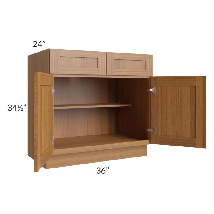 Artisan Walnut Shaker 36" Base Cabinet