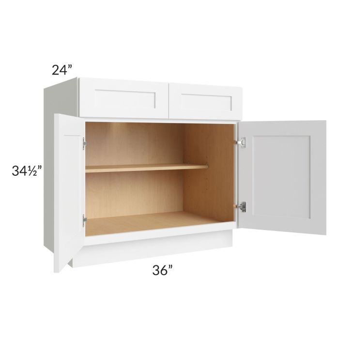 Alpine White Shaker 36" Base Cabinet 