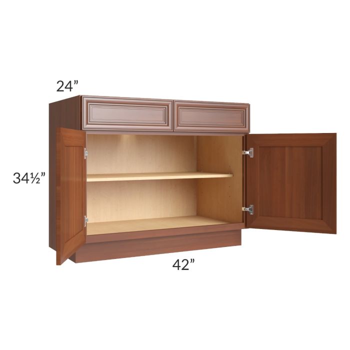 Phoenix Caramel Glaze 42" Base Cabinet