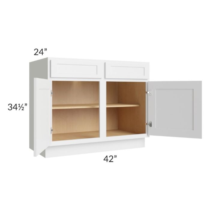 Stratus White 42" Base Cabinet