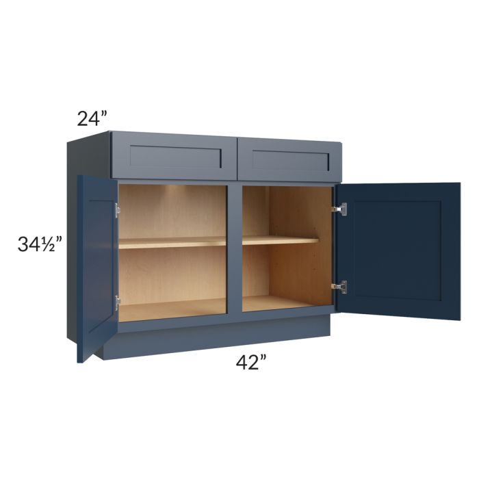 Midtown Blue Shaker 42" Base Cabinet