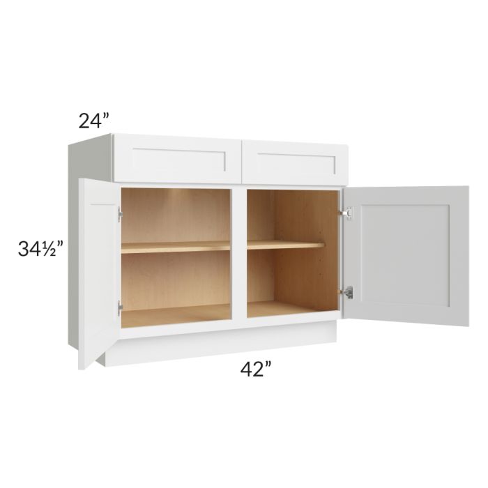 Midtown White Shaker 42" Base Cabinet 