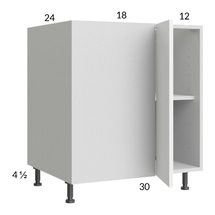 Euro Gloss White 37" - 40" Full Height Door Blind Base Corner Cabinet