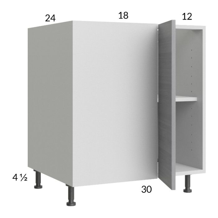 Euro Grey 37" - 40" Full Height Door Blind Base Corner Cabinet