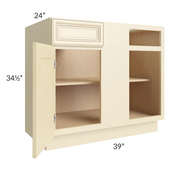 Phoenix Cream Glaze 42" Blind Base Cabinet