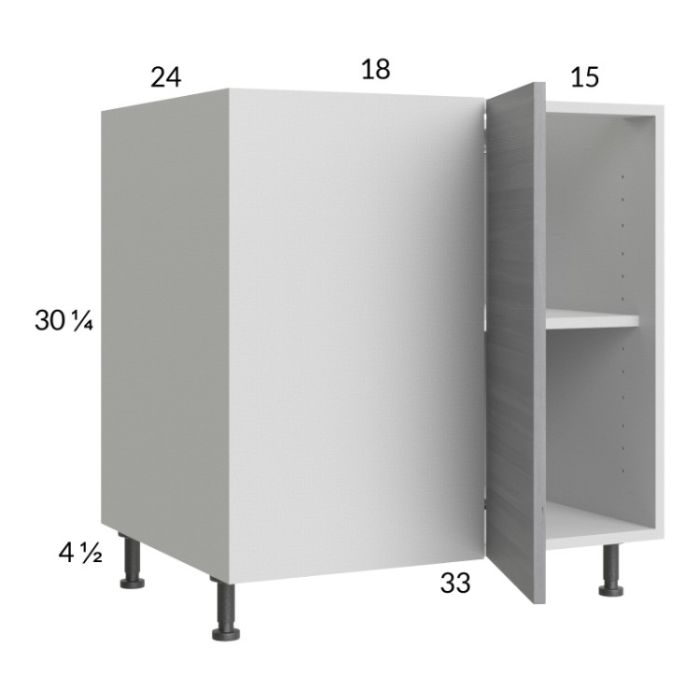 Euro Grey 40" - 43" Full Height Door Blind Base Corner Cabinet