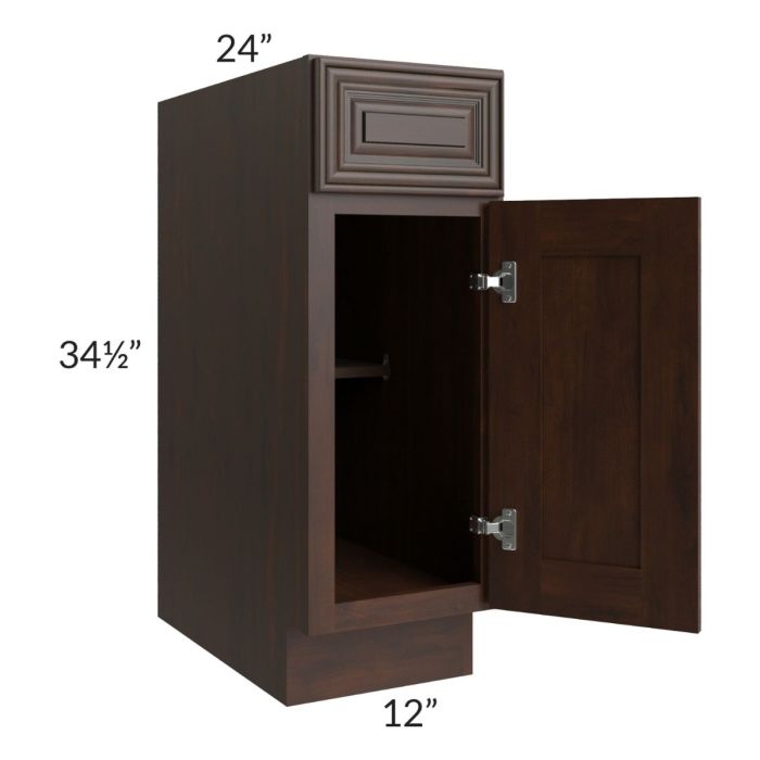 Biscotti Caf?? Glazed 12" Base Cabinet