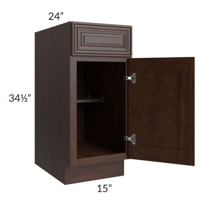 Biscotti Caf?? Glazed 15" Base Cabinet 