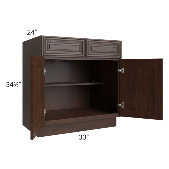 Biscotti Caf?? Glazed 33" Base Cabinet 