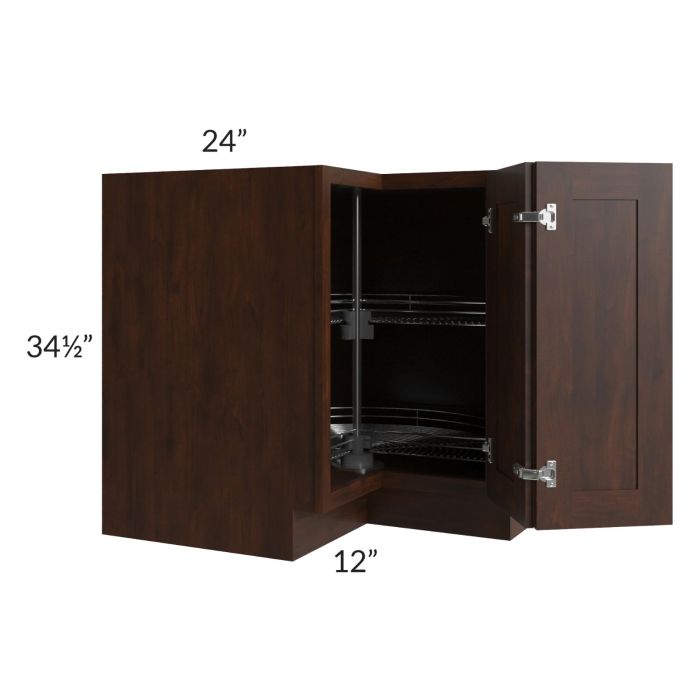 Biscotti Caf?? Glazed 36" Lazy Susan Corner Base with Stainless Steel Baskets