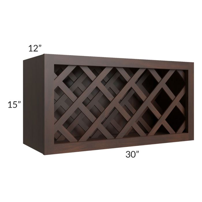 Biscotti Caf?? Glazed 30x15 Lattice Wine Rack