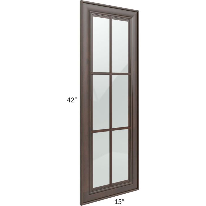 Biscotti Caf?? Glazed 24x42 Corner Mullion Glass Door