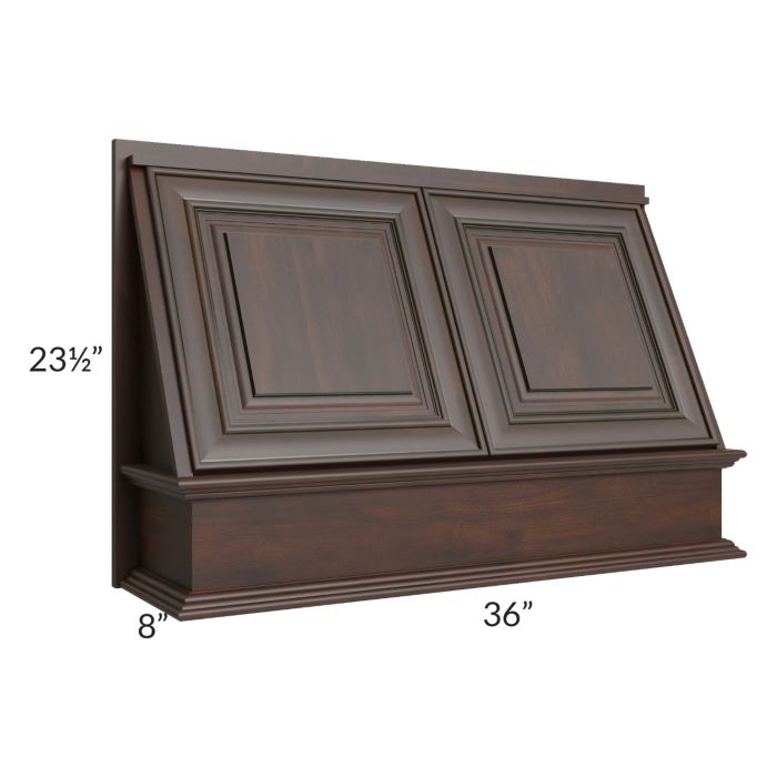 Biscotti Caf?? Glazed 36" Range Hood Front