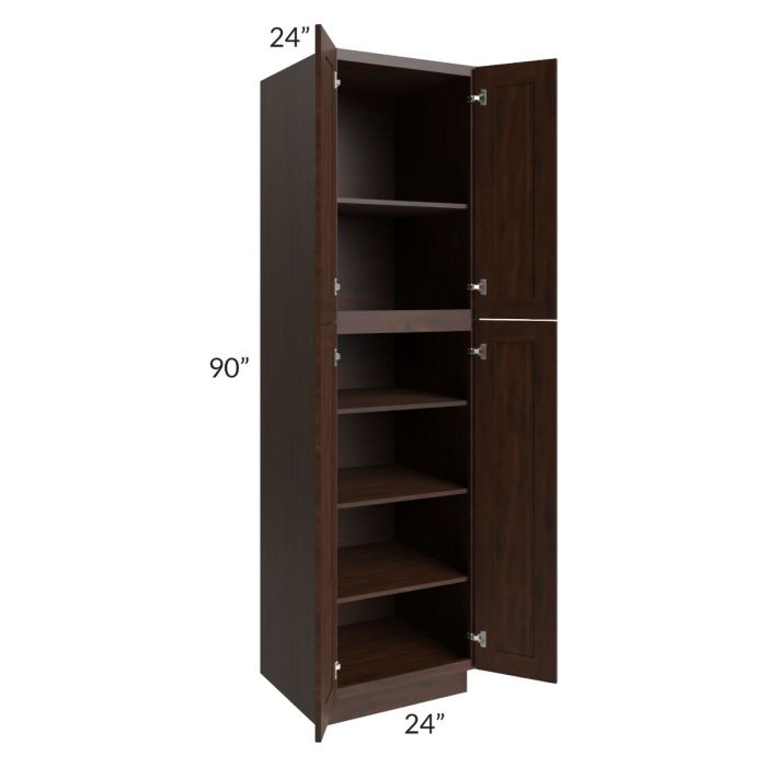 Biscotti Caf?? Glazed 24x90 Utility Cabinet