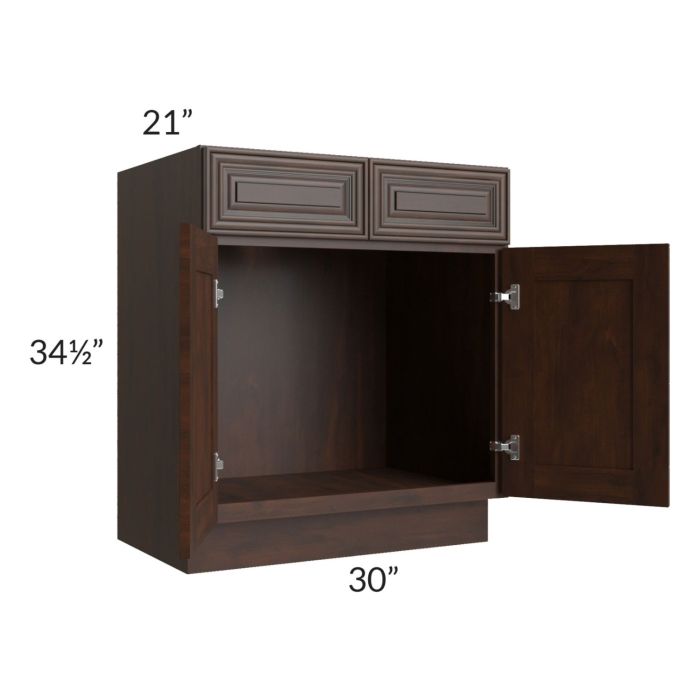 Biscotti Caf?? Glazed 30" Vanity Sink Base Cabinet