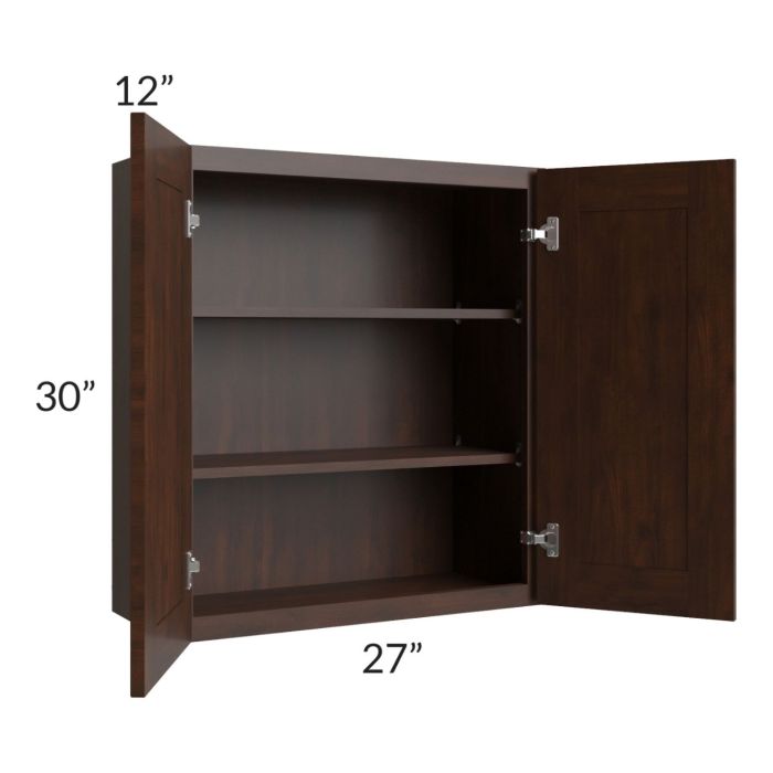Biscotti Caf?? Glazed 27x30 Wall Cabinet