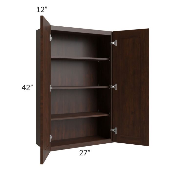 Biscotti Caf?? Glazed 27x42 Wall Cabinet