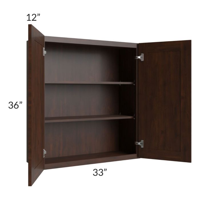Biscotti Caf?? Glazed 33x36 Wall Cabinet