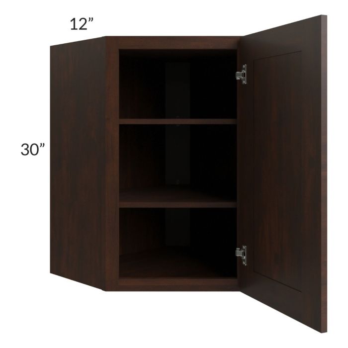 Biscotti Caf?? Glazed 24x30 Diagonal Corner Wall Cabinet