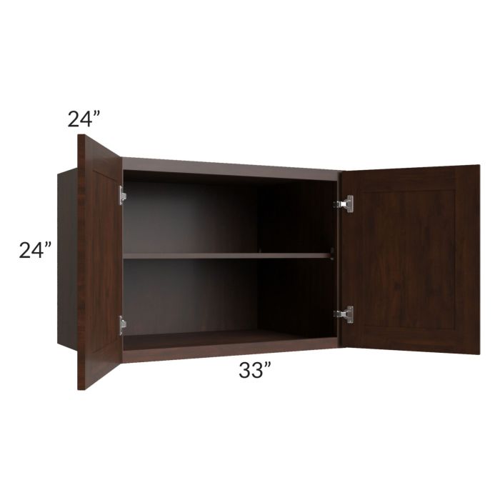 Biscotti Caf?? Glazed 33x24x24 Refrigerator Wall Cabinet