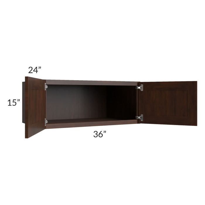 Biscotti Caf?? Glazed 36x15x24 Refrigerator Wall Cabinet