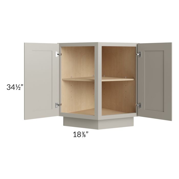 Stratton Light Grey Shaker 24" Angle Base Cabinet