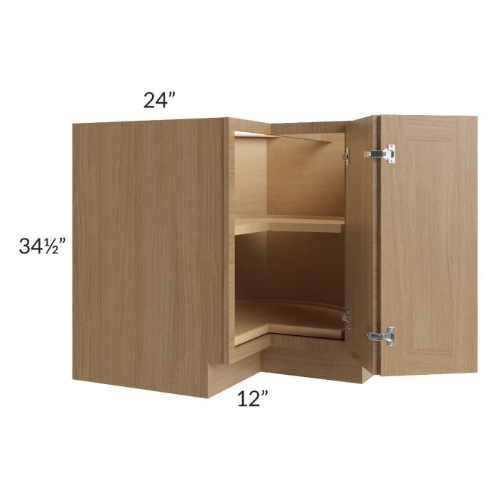 Asheville Rift Oak Shaker 36" Lazy Susan Base Cabinet