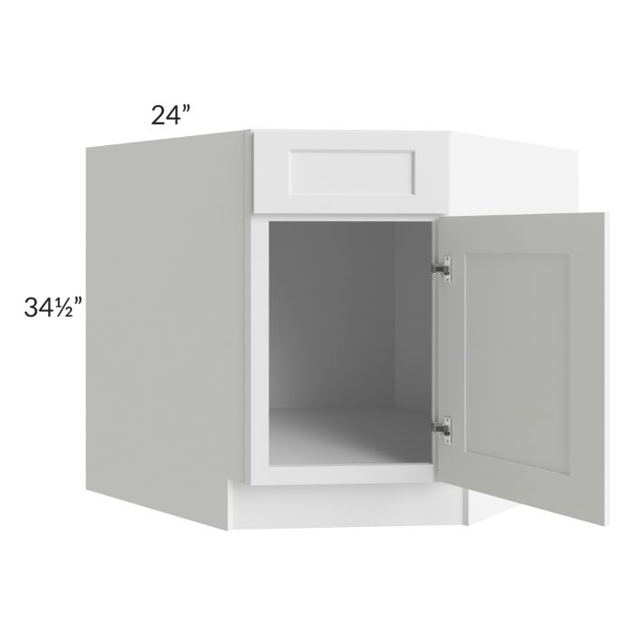 Aspen White Shaker 36" Base Diagonal Corner Sink Cabinet 