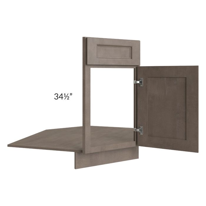 Providence Natural Grey 36" Base Diagonal Corner Sink Front Only