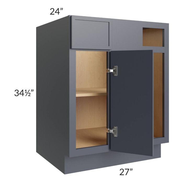 Vienna Indigo 36" - 41-1/2" Blind Base Corner Cabinet