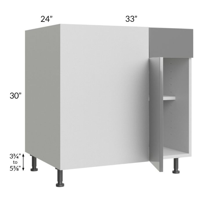 Milan Grey Gloss 39" - 42" Blind Base Corner Cabinet