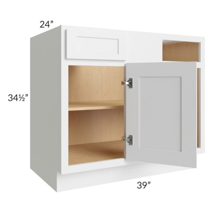 Stratus White 42" - 47-1/4" Blind Base Cabinet